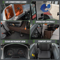 Tracteur 4x4 200 ch avec châssis robuste, cabine climatisée, tracteurs agricoles diesel