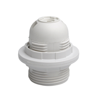 Support de lampe décoratif vintage Tonghua E27 à vis complète, deux anneaux, blanc/noir, en plastique rétro, pour ampoule LED Edison, douille de suspension