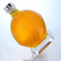 Bouteille de liqueur en verre personnalisée de 750 ml en forme de ballon de football américain pour whisky, bourbon, brandy, emballage cadeau sportif