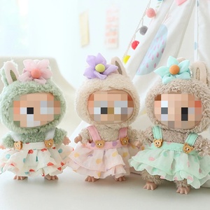 17cm Mini peluche vestiti per bambole accessori Outfit per bambola Labubu v1/v2 morbido maglione lavorato a maglia Set abito da festa - Product Image 6