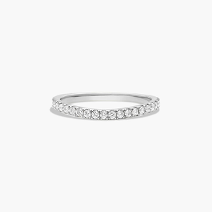 <b>925</b> Sterling <b>Silver</b> Moissanite Curved Wedding <b>Ring</b> Band for Women Elegant Bridal Anniversary Jewelry - Product Image 1