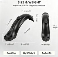 Garde-boue arrière pour Scooter électrique M365 PRO, support universel à 4 trous avec feu arrière, protection contre les éclaboussures, étanche