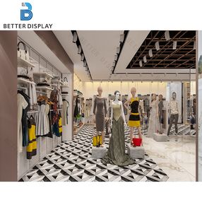 Vitrine d'<span class=keywords><strong>exposition</strong></span> pour vêtements féminins, design d'intérieur de showroom de vêtements classiques - Product Image 1