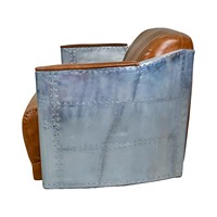 Fauteuil en cuir de style industriel, chaise de pilote, revêtement de qualité supérieure, assise confortable et design élégant pour le bureau et la maison