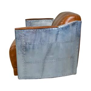 Fauteuil en cuir de style industriel, chaise de pilote, revêtement de qualité supérieure, assise confortable et design élégant pour le bureau et la maison - Product Image 3