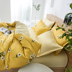 China Groothandel Microfiber Polyester Daisy Bedrukt Laken Dekbedovertrek Beddengoed <span class=keywords><strong>Set</strong></span> - Product Image 4