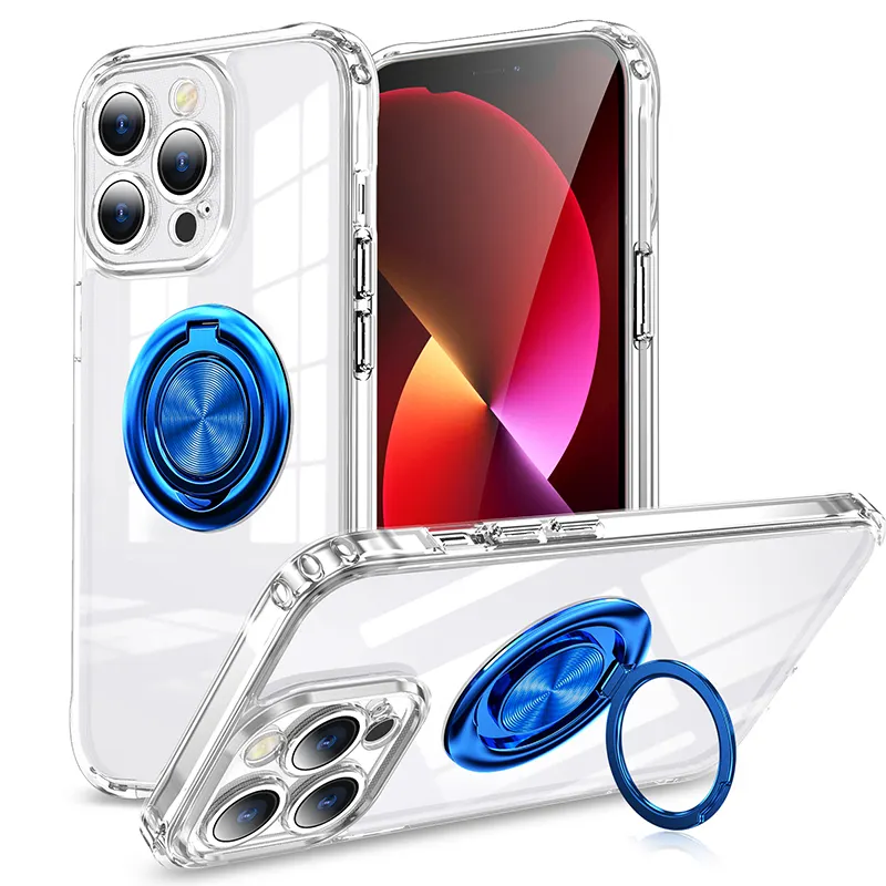New Product Transparent Mobile Phone Case For iPhone 14 Pro Max Clear Case For iPhone 14 / 14 Max with Ring Magnetic