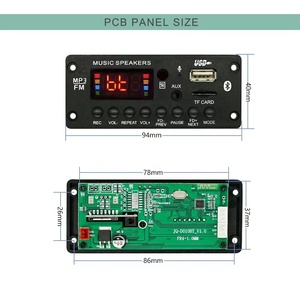 Con función BT Tarjeta TF U Disco Formato MP3 Módulo DE REPRODUCTOR DE MP3 para automóvil Reproductor de música de buena calidad para automóvil - Product Image 5