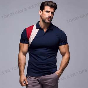 Custom Mens Premium Slim Fit Algodón Spandex Nuevo Diseño Us Polo Hombres Cuello Grueso Golf Polo Camisetas para Hombres Plus Size Polo - Product Image 6