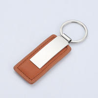 Mini Carpeta de llaves de coche personalizada barata de alta calidad, logotipo personalizado de cuero PU, colgante de Metal, llavero de coche