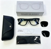 Lunettes Intelligentes IA de Haute Qualité MT5 ULTRA avec Activation Vocale, Traduction Intelligente, Caméra 1080P, IPX-5, Boîtier de Charge Magnétique