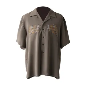 Custom apparel men's clothing shirts mens button down summer shirt for men embroidery shirt