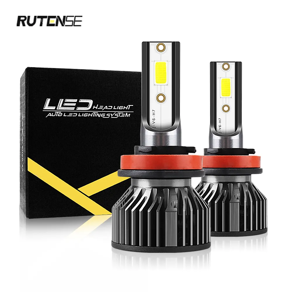 RUTENSE תאורה מערכת אוטומטי ראש אור ערפל led אורות רכב LED פנסי S6 רכב מנורת H4 H7 פנס נורות כל רכב