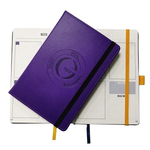 Carnet de notes personnalisé avec logo, vente en gros, couverture rigide, impression A5, journal de gratitude, agenda en cuir, planificateur mensuel et hebdomadaire - Product Image 3