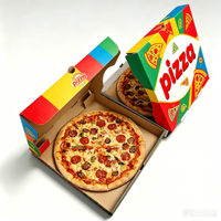 SP4761 - Cajas de Pizza Cuadradas Corrugadas Ecológicas, Desechables, Reciclables, de Grado Alimenticio, para Llevar, con Logotipo Personalizado