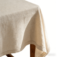 Nappe rectangulaire moderne en lin européen, faite à la main, personnalisable, lavable, couleur unie, teinte unie, pour la maison, les mariages, les hôtels