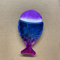 Kuas Makeup Foundation Cair Mermaid dengan Gagang Plastik Grosir, Kuas Blush