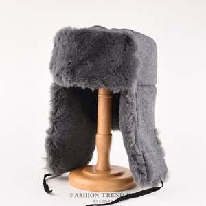 Chapeau d'hiver pour homme, épais et chaud, en coton, style aviateur, avec cache-oreilles, type trapper russe, chapeau de soldat - Product Image 4