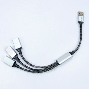 5A ชาร์จเร็ว27ซม. 1in3 <span class=keywords><strong>USB</strong></span> Type-C ถึง Type-C ทองแดงบริสุทธิ์สาย<span class=keywords><strong>ต่อ</strong></span>ขยายพร้อมอะแดปเตอร์ OTG - Product Image 1