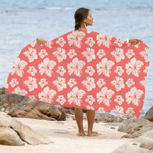 Sarong Hawaiano Personalizzato per <span class=keywords><strong>Donna</strong></span> Adulta, Tessuto in Rayon con Stampa Hawaiana, Copricostume Sarong - Product Image 3