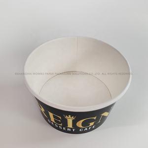 Vasos de Papel Desechables para Helado con Logotipo Personalizado, Vasos de Postre Ecológicos de Kraft para Yogurt Congelado, Gelatina y Sorbete de 3oz-32oz - Product Image 4