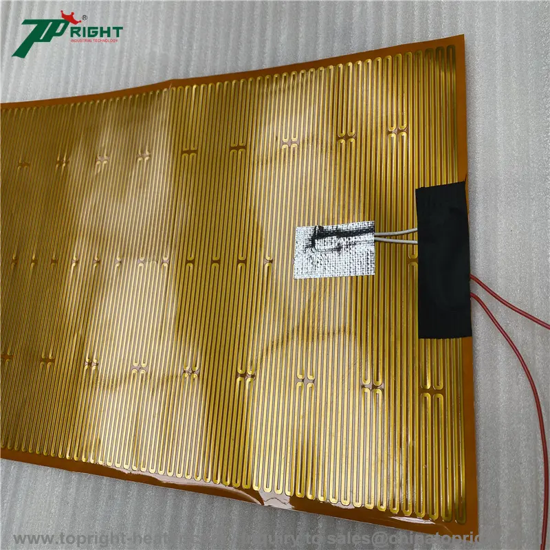 435*240Mm 220V 260W Flexibele Tape Film Polyimide Verwarming Pad Met Thermostaat