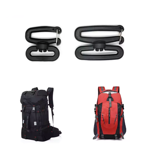 Mousqueton pivotant <span class=keywords><strong>double</strong></span> à <span class=keywords><strong>double</strong></span> boulon en plastique recyclé noir pour sangle de sac à dos, idéal pour le cyclisme et l'escalade - Product Image 3