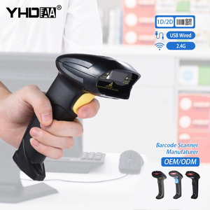 Lector de código de barras <span class=keywords><strong>USB</strong></span> inalámbrico YHDAA 2D escáner de código de barras QR de mano para escaneo de pantalla compatible con inventario de almacén de supermercado - Product Image 1