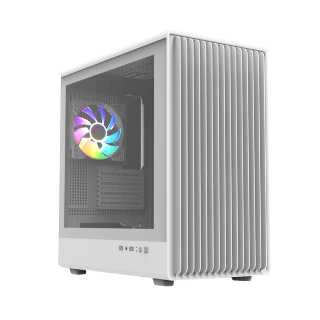 Airflow GAME Mid Tower Gaming PC Chassis Mini Micro-ATX Gamer Case with Side Panel Window and Water Cooling Support