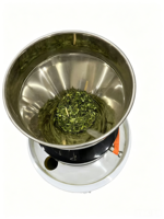 Moulin à Matcha Cérémonial Électrique Automatique en Pierre Naturelle Noire avec Boîte de Vitesses pour le Marché Haut de Gamme