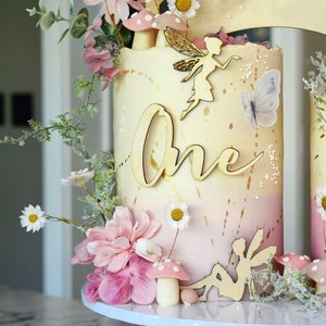 Décorations de gâteau en acrylique sur le thème de la féerie du miel et de la douceur, ensemble de ponts en forme d'elfes, accessoires pour gâteau d'anniversaire - Product Image 2