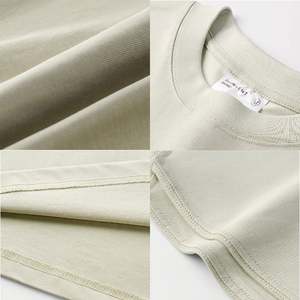 T-shirts en coton 100% de haute qualité 300 g/m², prix d'usine, fabricant, impression de logo personnalisé, t-shirt uni unisexe pour femmes et hommes - Product Image 2