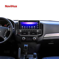 NAVIHUA Radio mobil Stereo, 12.3 inci Android Audio Stereo Multimedia mobil sistem navigasi GPS Radio Auto untuk Mitsubishi Pajero