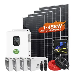 BOYI invertor mppt 1kw 3,2 kw 10kw, sistem energi surya 5 kw hibrid untuk di rumah