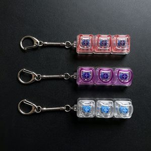 Llavero con 3 botones de teclado, antiestrés, con eje transparente, juguete de descompresión, colgante para bolso, regalo - Product Image 2