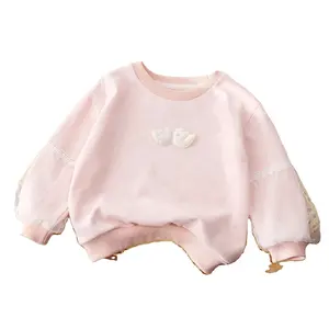 2023 Nieuwe Meisjes Lente-En Herfstkleding Baby Mesh Lange Mouwen Kinder Hoodie Lente-En Herfsttrui Hoodie