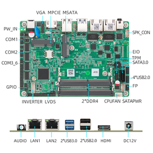 Ordinateur monocarte Linkleaps 3,5 pouces SBC Intel <span class=keywords><strong>J4125</strong></span> avec 3 ports LAN Intel 2,5 GbE, 6 ports COM, 2 DDR4 32 Go, 2 USB 3.2, MSATA SSD, Mini PCIe - Product Image 6