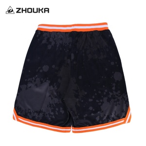 Pantalones cortos de baloncesto Bordados florales vintage retro para hombre personalizados al por mayor pantalones cortos deportivos de baloncesto blancos de malla gruesa para niños para hombre - Product Image 2
