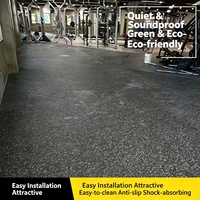 Tapis en granulés de caoutchouc composite épais résistant à la pression, revêtement de sol en caoutchouc anti-vibration et anti-usure pour zone d'équipement de gym