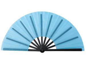 Ventilateurs pliants de 33 cm (13 pouces) en polyester noir et blanc, à personnaliser, avec poignées vierges en plastique, idéaux pour Noël – Vente directe usine - Product Image 4