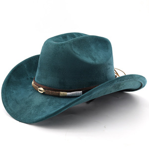 Cappelli da Cowboy Unisex in Poliestere Stile Western Americano, Casual Business, per Esterni, a Tesa Larga, Stile Long Horn Cattleman, Per Tutte le Stagioni - Product Image 3