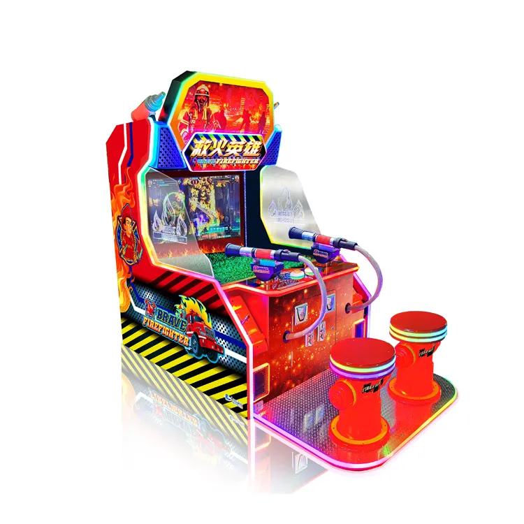 Simulieren Sie Water Gun Shooting Arcade-Spiel maschine Fire Fighting Engine Game Kids Indoor Arcade-Schießen