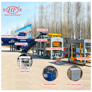 เครื่องทำอิฐ HongFa QT8-15 ประสิทธิภาพสูง รองรับแม่พิมพ์หลายแบบ สำหรับผลิต<span class=keywords><strong>เสา</strong></span>คอนกรีตและหินปูพื้น - Product Image 4