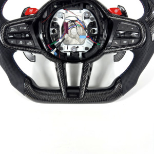 Volante in Fibra di Carbonio LED per <span class=keywords><strong>BMW</strong></span> G02 G05 G06 G09 <span class=keywords><strong>G11</strong></span> G12 G15 G20 G22 G28 G29 G30 G38 G80 G82 F40 F90 - Product Image 5