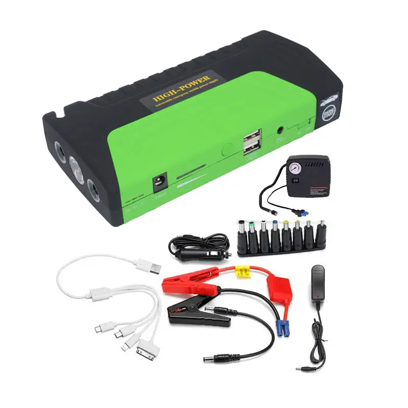 Bateria de emergência portátil para carro, banco de potência com lanterna LED, 68800mAh, 600a, mini-starter