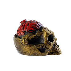 Silbato de Calavera Azteca de Resina con Diseño de Cerebro Abierto, Silbato de Guerra Fantasma Aterrador, Juguete Sonoro para Fiesta de Halloween - Product Image 3