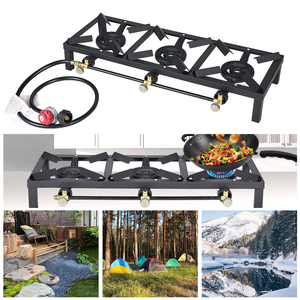 Cocina de <span class=keywords><strong>Gas</strong></span> para Exteriores con 3 Quemadores de Propano, Parrilla para Barbacoa, con Regulador de 5 PSI - Product Image 6
