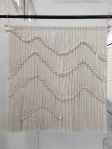 <span class=keywords><strong>Tapisserie</strong></span> <span class=keywords><strong>murale</strong></span> en macramé style vague bohème moderne avec franges douces, décorations <span class=keywords><strong>pour</strong></span> une maison chaleureuse - Product Image 3