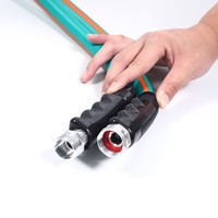 Pour Amazon Hot B.P 600PSI personnalisable 5/8 pouces sans pli Flexible polymère PVC robuste Durable en caoutchouc hybride tuyau d'arrosage