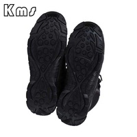Bottes Tactiques de Combat KMS Noires, Antidérapantes, Semelle Caoutchouc, Imperméables, pour Chasse, Randonnée, Entraînement en Jungle, Vente en Gros